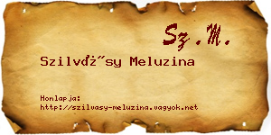 Szilvásy Meluzina névjegykártya